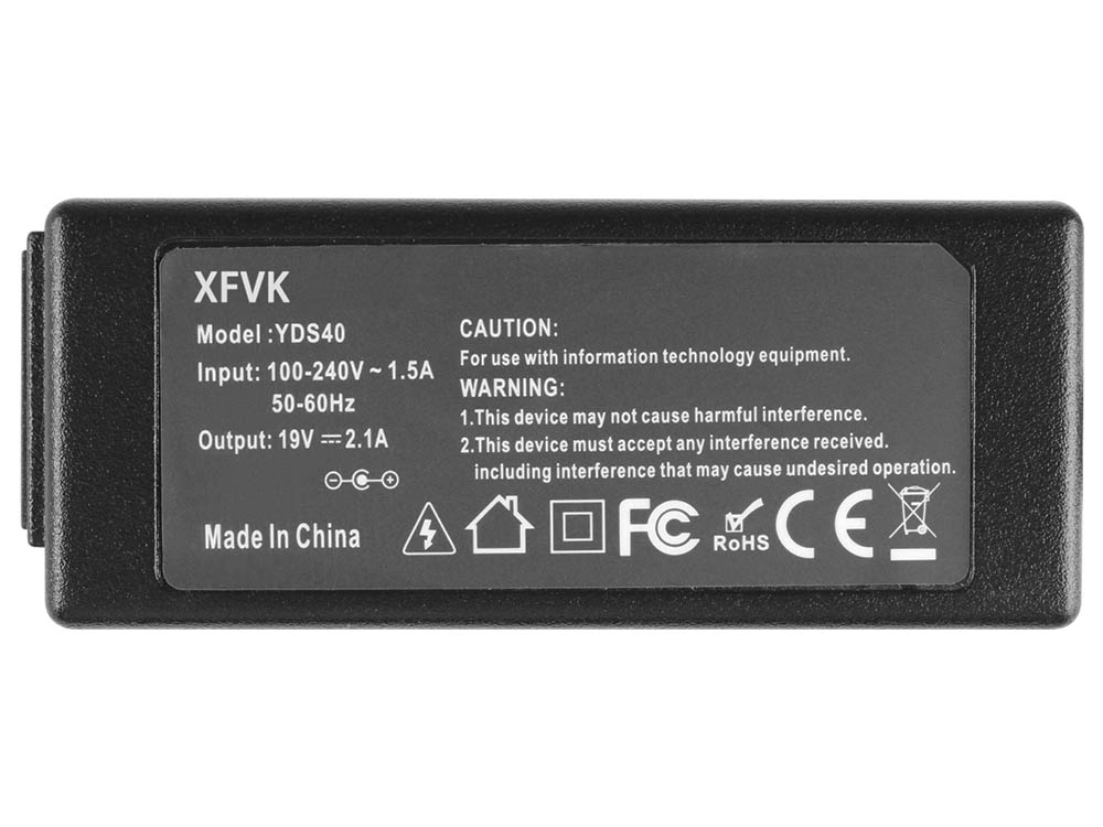 40W XFVK Laptop Replacement Charger for ADS-40NP-1-1 19030E With Power Cord